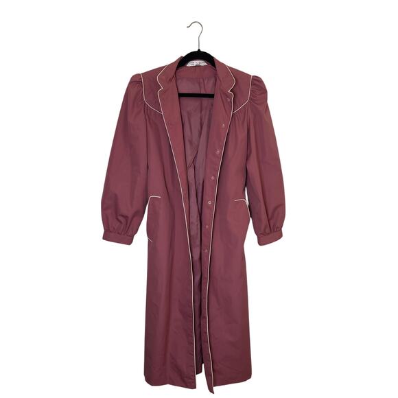 VINTAGE | 70’s Bubblegum Pink Belted Trench Coat - Picture 7 of 16